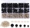 150-Piece Black Plastic Safety Eyes with Washers – 6mm to 12mm for Amigurumi, Crochet Dolls, Plush Toys & DIY Crafts
